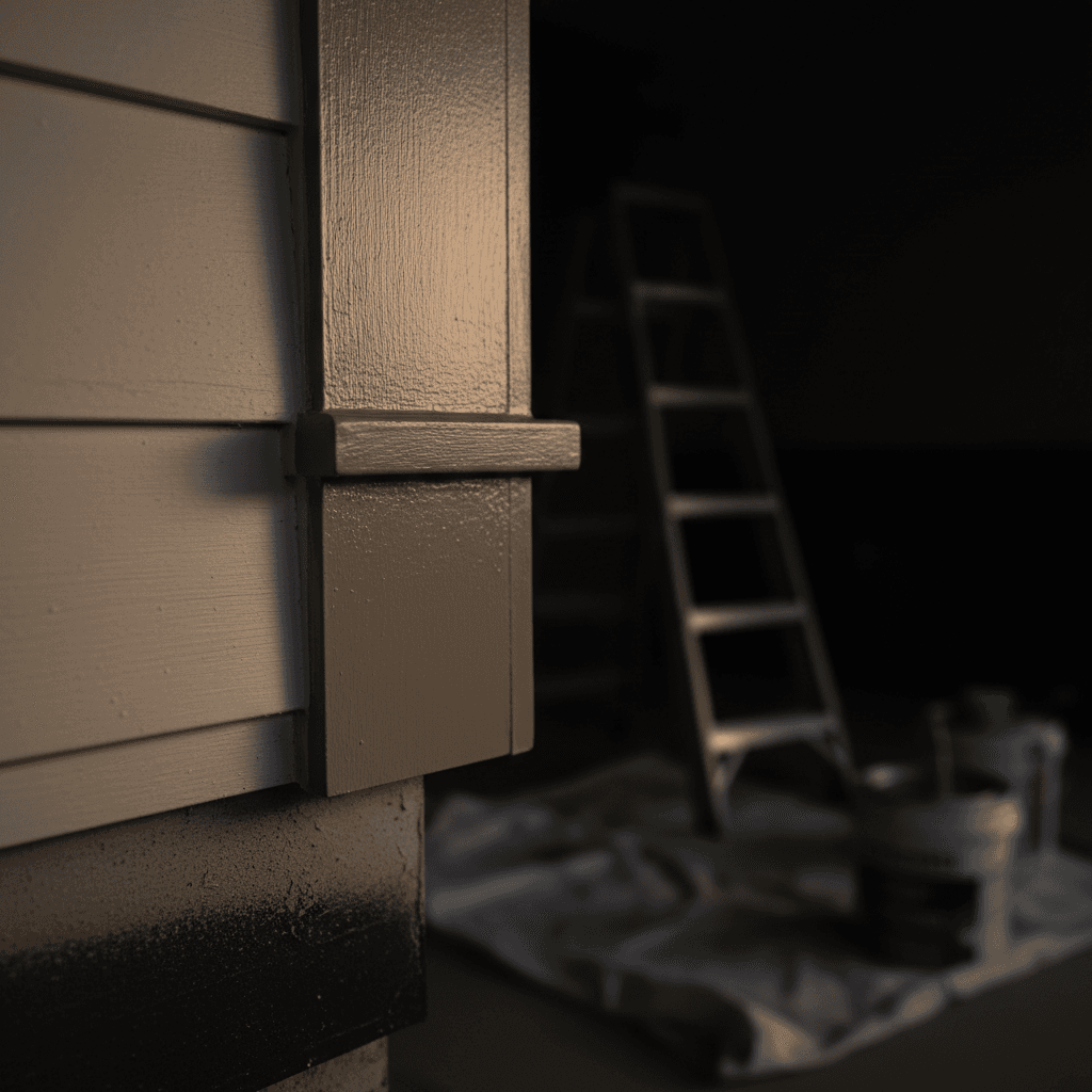 High-quality exterior painting on residential home trim and details