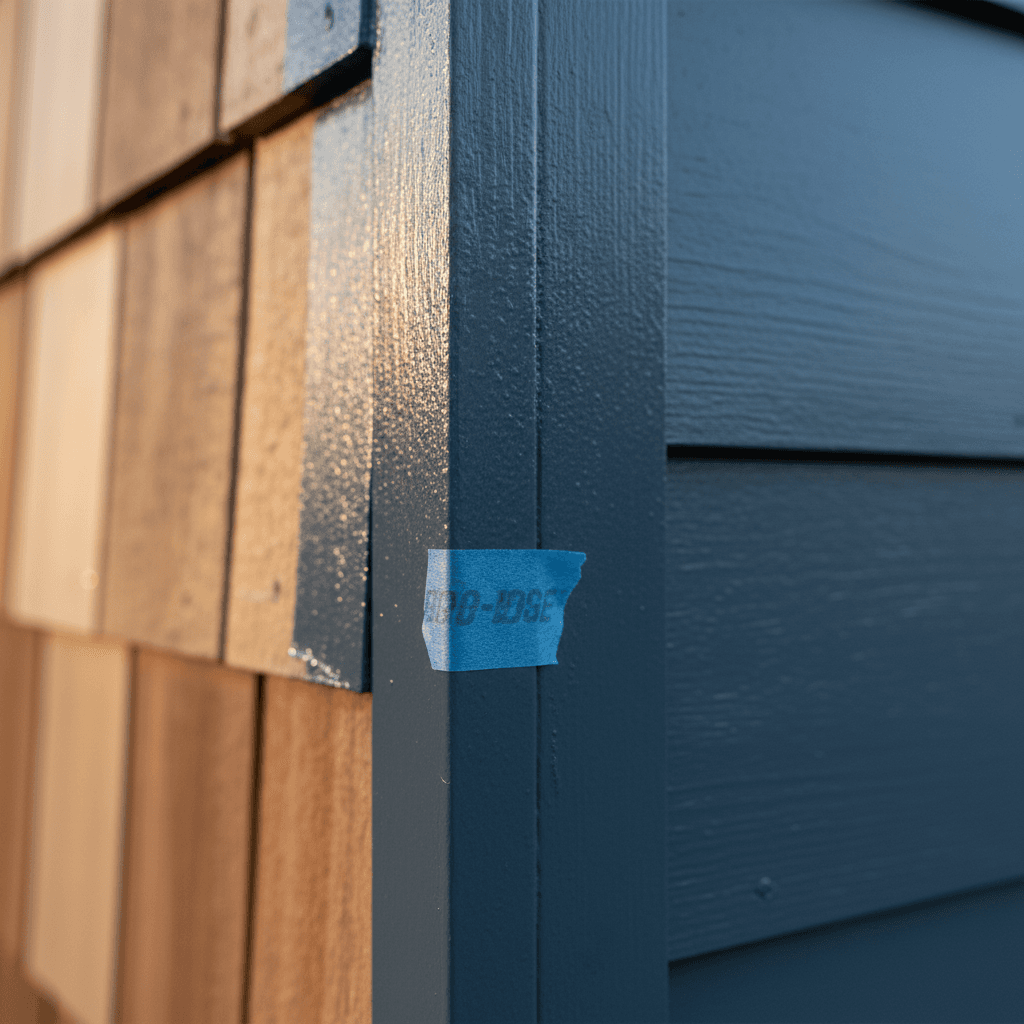 Professional exterior home painting detail