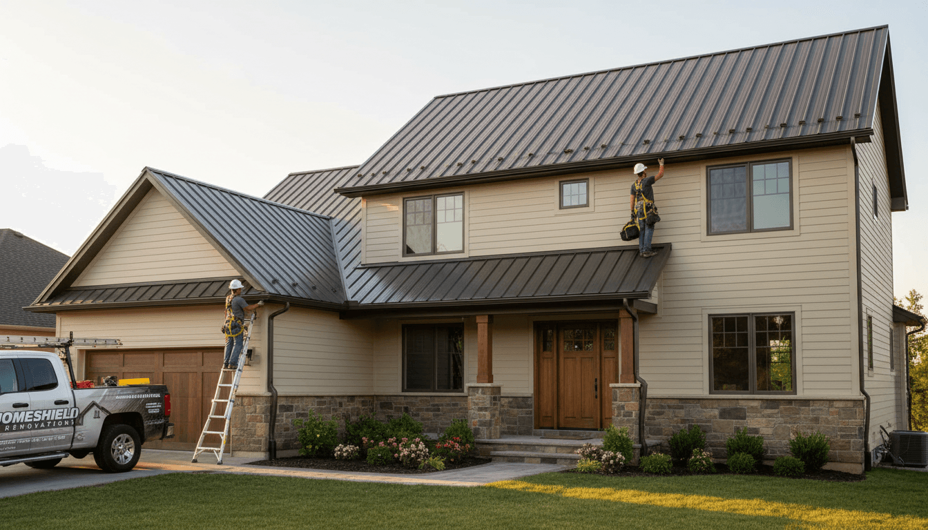Completed exterior home renovation in Battle Creek